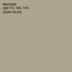 #ACA590 - Gray Olive Color Image